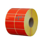 برچسب پرینتر لیبل زن صدفی نارنجی 34*51 PVC دو ردیفه